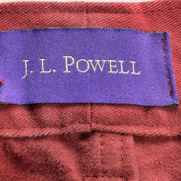 J.L. Powell Men's Classic Fit Straight Leg Cotton Red Pants Size 34L (Waist 32) - Picture 5 of 12